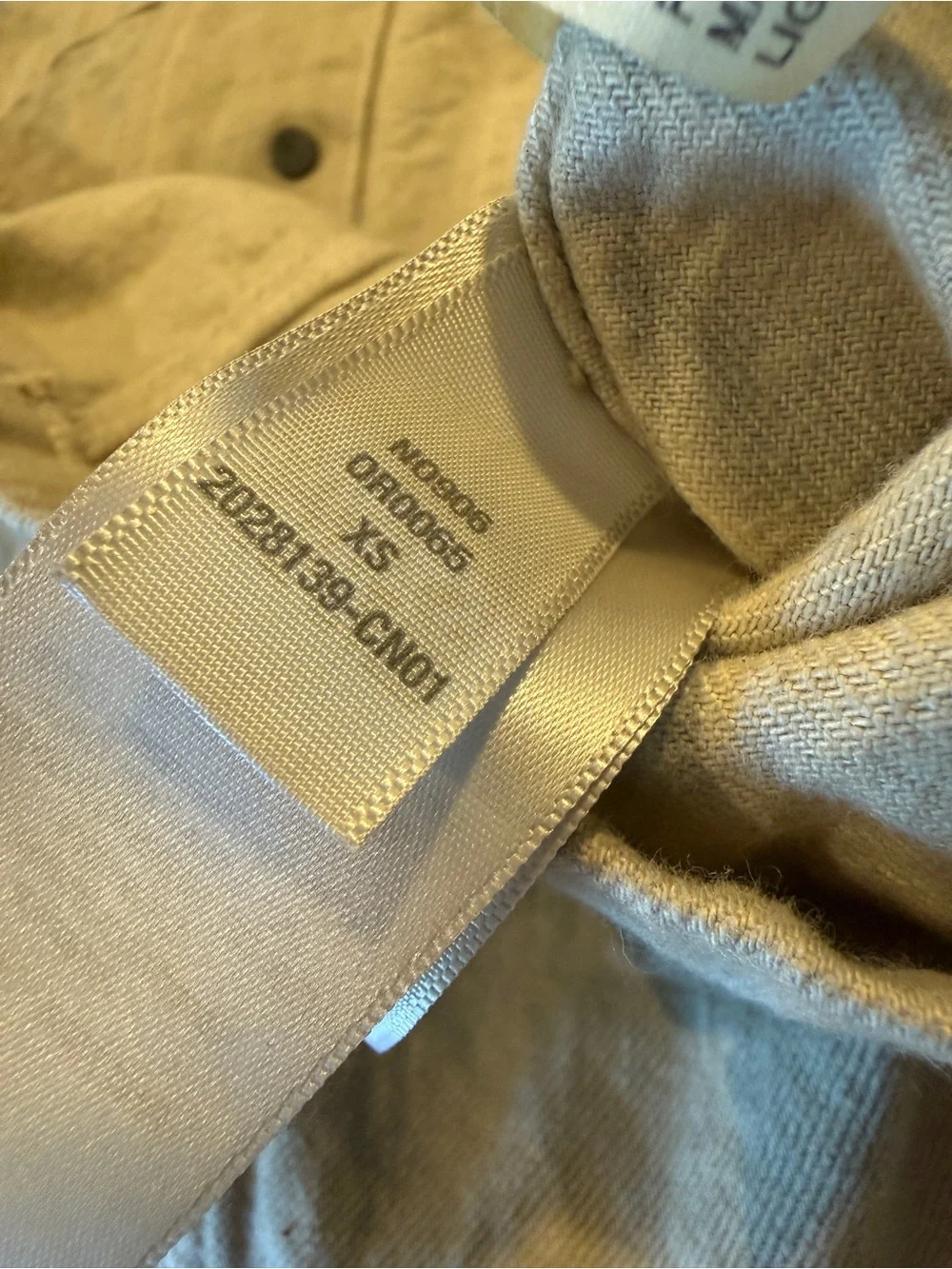 Madewell x MN Dye Studio Denim Chore Coat Hand Dyed Jacket Beige XS NWT